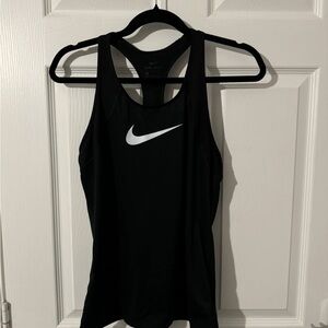 Nike Women's Black and White Tank Top